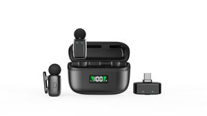 Micrófono de Solapa Inalámbrico Portátil SX36, Venta al por Mayor de Fábrica, Conector Tipo C, Cancelación de Ruido para Entrevistas en Vivo y Uso en Exteriores - Product Image 2