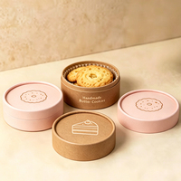 Boîtes Rondes en Papier de Qualité Alimentaire pour Thé, Biscuits, Pâtisseries, Gâteaux Basques, Résistantes au Four, Contenants Cylindriques