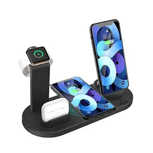 multifunction wireless charger 5 in 1 type c fast charger wireless 6 in 1 wireless charging station for phone