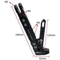 Moto Béquille Support CNC En Aluminium Trépied Réglable Béquille Pied Côté Support Moto Pédales De Frein