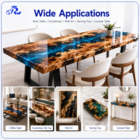 Résine époxy HD Premium pour coulage profond, adhésif AB, épaisseur 5-10 cm, pour tables en résine, art sur bois, moulage, transparente et durable