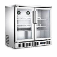 Réfrigérateur de comptoir commercial sans givre en acier inoxydable pour la restauration, refroidissement par air
