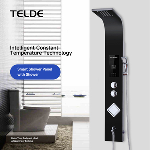 Panel de Ducha Termostático de Acero Inoxidable para Hotel, Montado en la Pared, con Pantalla LED Digital de Temperatura, Tipo Lluvia, para Apartamento - Product Image 1