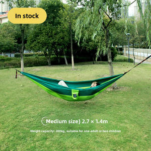 <span class=keywords><strong>Hamac</strong></span> de camping extérieur pour enfant, portable, léger, en nylon, design parachute, double couche, anti-retournement, 2 <span class=keywords><strong>places</strong></span>, 200 lb - Product Image 4