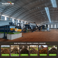 Ligne d'engrais organiques de marque YSX, capacité 1-10T/H, haute précision, 55KW, machine à compost complète, granulateur de fumier de vache et de fumier de poulet