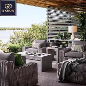 Diseño moderno Muebles de exterior Jardín Patio Sofá de mimbre Cubierta de sofá de diseño de lujo al aire libre - Product Image 3