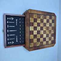 Offre Spéciale : Ensemble d'échecs en bois de 12 pouces pour intérieur, avec horloge d'échecs et boîte, idéal pour offrir, écologique, durable, pliable, logo personnalisable