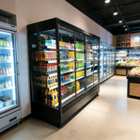Réfrigérateur Vitrine Vertical Commercial pour Boissons, Présentoir Réfrigéré pour Supermarché