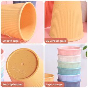 Wholesale High Quality Eco-Friendly Plastic Four-Piece <b>Toothbrush</b> <b>Holder</b> Cup Mug Set for Home Use - Product Image 4