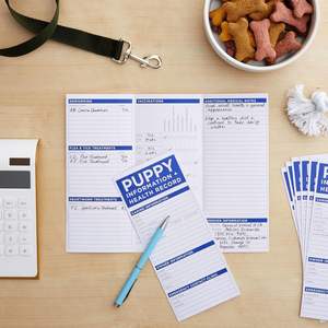 Tarjetas de registro de vacunación para cachorros, registros grandes para perros, libros de registro de salud <span class=keywords><strong>canina</strong></span>, 8,5x11 pulgadas, folletos de tiro para cachorros caninos - Product Image 4