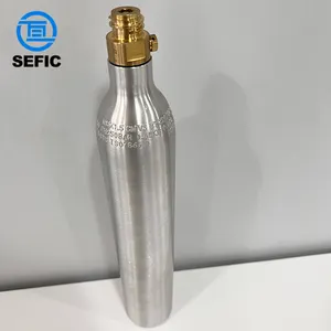 0.6L Soda Cylinder TPED Certification Alibaba Suppliers Liquid Co2 Beer Cylinder Aluminum Co2 Cylinder
