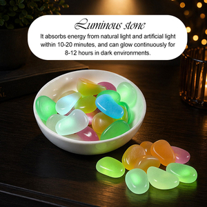 Galets décoratifs phosphorescents de haute qualité, pierres lumineuses, roches en résine, pierres lumineuses décoratives, galets d'extérieur - Product Image 2