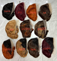 Perruque Courte Droite Transparente 13*4 avec Mèches Colorées, Cheveux Humains, Dentelle Frontale, Densité 250%, Style Pixie, pour Femmes