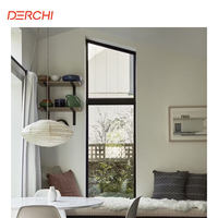 DERCHI Fenêtres panoramiques résidentielles en aluminium Double vitrage insonorisé du sol au plafond grandes fenêtres fixes en verre