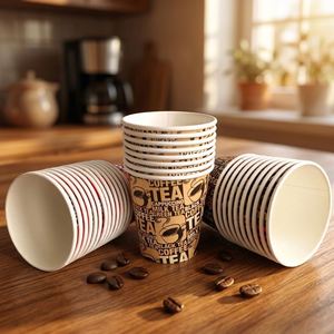 Gobelet en papier blanc à usage unique, simple paroi, 4oz, 8oz, 10oz, 12oz, 16oz, 22oz, pour boissons chaudes, avec couvercle, personnalisable avec logo – Vente Flash - Product Image 2