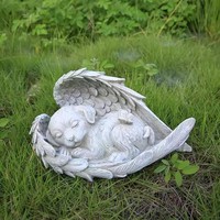 Productos Conmemorativos para Mascotas de Alta Calidad, Ángel de Resina para Perros y Gatos, Decoración de Jardín, Lápidas Conmemorativas de Piedra para Perros y Gatos