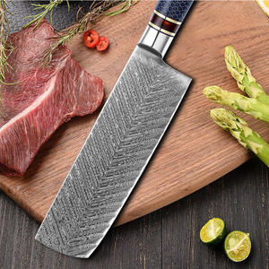 7-дюймовый японский ручной работы дамасский нож VG10 Nakiri - Product Image 5