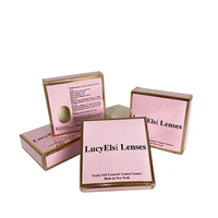 Boîte d'emballage en carton pour lentilles de contact souples, design personnalisé pour lentilles de contact cosmétiques
