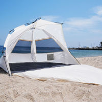 Tente de plage automatique portable pour 3-4 personnes, une chambre, quatre saisons, camping instantané, protection UV, imperméable, pour la famille en plein air