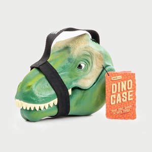 Dino Case Lunch Box Design T Rex verde con cinturino nero per uso scolastico per bambini - Product Image 1