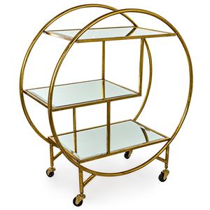Alambre de hierro, jaula de pájaros dorada, diseño de 4 niveles, carrito de servicio, 79x75x46 CMS, mesa de Metal móvil de cuatro ruedas, restaurante de Hotel - Product Image 5