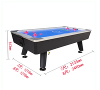Table de hockey sur air de 8 pieds pour salle de jeux à domicile avec marqueur électronique, pieds réglables, surface ignifuge, certifiée CE, ventilateur