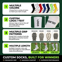 Chaussettes de sport antidérapantes pour jeunes hommes, logo personnalisé OEM, coton écologique, antibactériennes, football, séchage rapide, respirantes