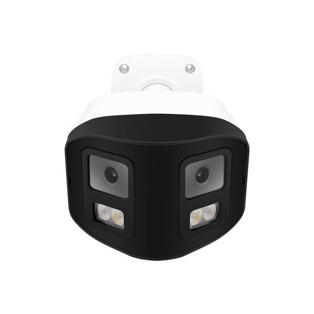 8MP Panoramic 180 Degrees POE Camera,Dual-lens, Smart Dual-light,Two-Way Audio, Human Detection Bullet IP Camera