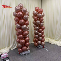 Décorations de fête de mariage, vente en gros d'usine, support de ballons en plastique, arche de ballons avec base et poteau
