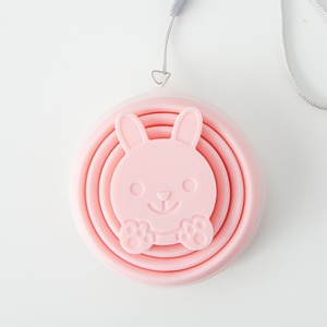 Vente en gros de tasses à café pliables multifonctionnelles en forme de lapin, réutilisables, respectueuses de l'environnement, pour les voyages - Product Image 3