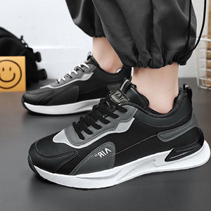 Nouvelles baskets décontractées pour hommes, respirantes, avec amorti en maille, tendance, polyvalentes, <span class=keywords><strong>plateforme</strong></span>, course à pied, cuir, anti-odeur - Product Image 2