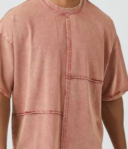 T-shirt Vintage in bianco t-shirt oversize con logo personalizzato da uomo t-shirt da strada in stile lavato t-shirt - Product Image 6