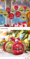 Plastik-Weihnachtskugel mit Lasergravur, Leuchtende Christbaumkugel mit LED-Lichtern und Individuellem Logo für den Weihnachtsbaum