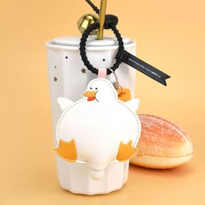 Pendentif soufflant des bulles en forme d'animal de dessin animé, poupée en PU anti-stress, pendentif de sac, porte-clés, promotionnel, personnalisable - Product Image 2