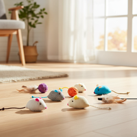 Mainan Tikus Plush Catnip Grosir dengan Logo Custom, Mainan Kunyah Kucing, Sampel Gratis, Tahan Gigitan, untuk Pelatihan Anak Kucing di Dalam Ruangan