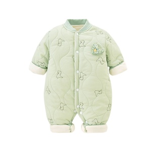 Mono de bebé <span class=keywords><strong>para</strong></span> otoño/invierno, acolchado de nailon, forro polar cálido y grueso, unisex, con botones ocultos, ropa <span class=keywords><strong>para</strong></span> recién <span class=keywords><strong>nacido</strong></span>, <span class=keywords><strong>para</strong></span> salir. - Product Image 1