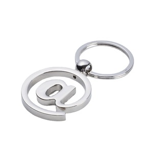 <b>Creative</b> Metal Keychain Stainless Steel At Symbol Pendant Car Accessory Promotional <b>Gift</b> Personalized Keyring - Product Image 5