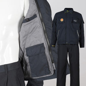 Vêtements de protection d'urgence ferroviaire automne-hiver en aramide et coton, avec doublure en coton amovible, ignifuges et antistatiques - Product Image 2