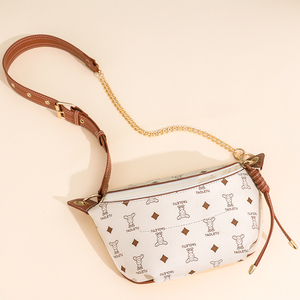Sac banane convertible pour femmes en cuir Pu imprimé fleuri sac de ceinture sacs à bandoulière sac de taille Design de mode sac de poitrine en cuir - Product Image 2
