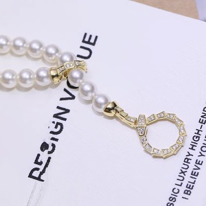 Collier chaîne en argent pur S925 fait main, à simple rangée, pour pull, accessoire de mode DIY, boucle à perles, modèle Wenchi 24811 - Product Image 2