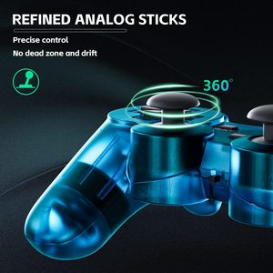 Wireless Transparent Joypad <b>Gaming</b> <b>Controller</b> with Double Vibration Feature 2nd Generation Gamepad for PS2 Game <b>Controller</b> - Product Image 3