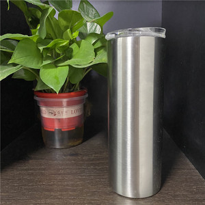 Total Straight Non Tapered All Straight Double-Insulated Water Beer Vente en gros en vrac Tasses à eau minces en acier inoxydable de 20 oz - Product Image 1
