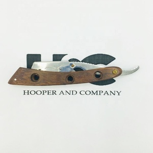 Navaja de afeitar de madera para Barbero, cuchillo plegable de borde recto con mango de madera, Logo personalizado hecho en paquistaní, novedad - Product Image 3