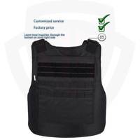 Gilet Tactique MGFLASHFORCE Porte-Plaques Double Sécurité Antibalistique et Anti-Coupure avec Sangles et Sac
