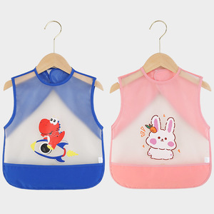 ผ้ากันเปื้อนสำหรับเด็กทารกแรกเกิดใช้ซ้ำได้ลายการ์ตูนผ้ากันเปื้อนกันน้ำไม่มี BPA สำหรับฤดูร้อน - Product Image 1