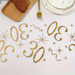 Dorado <span class=keywords><strong>estampado</strong></span> 18 20 30 60 70 cumpleaños decoraciones <span class=keywords><strong>camino</strong></span> <span class=keywords><strong>de</strong></span> <span class=keywords><strong>mesa</strong></span> para <span class=keywords><strong>mesa</strong></span> <span class=keywords><strong>de</strong></span> comedor favores <span class=keywords><strong>de</strong></span> fiesta - Product Image 5