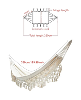 WOQI-Hamac suspendu Boho de luxe, style brésilien, balançoire simple et portable en acier, pour plage, parc, voyage