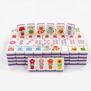 HIMORE Nouvelle Sortie 160 pièces de tuiles flottantes Mahjong pour piscine et plage, jeu de Mahjong pour 4 joueurs, léger et durable - Product Image 1