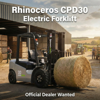 대량 구매 할인 CE 인증 Rhinoceros CPD30 3톤 3.5톤 리튬이온 배터리 4WD 전동 지게차 공기압 타이어