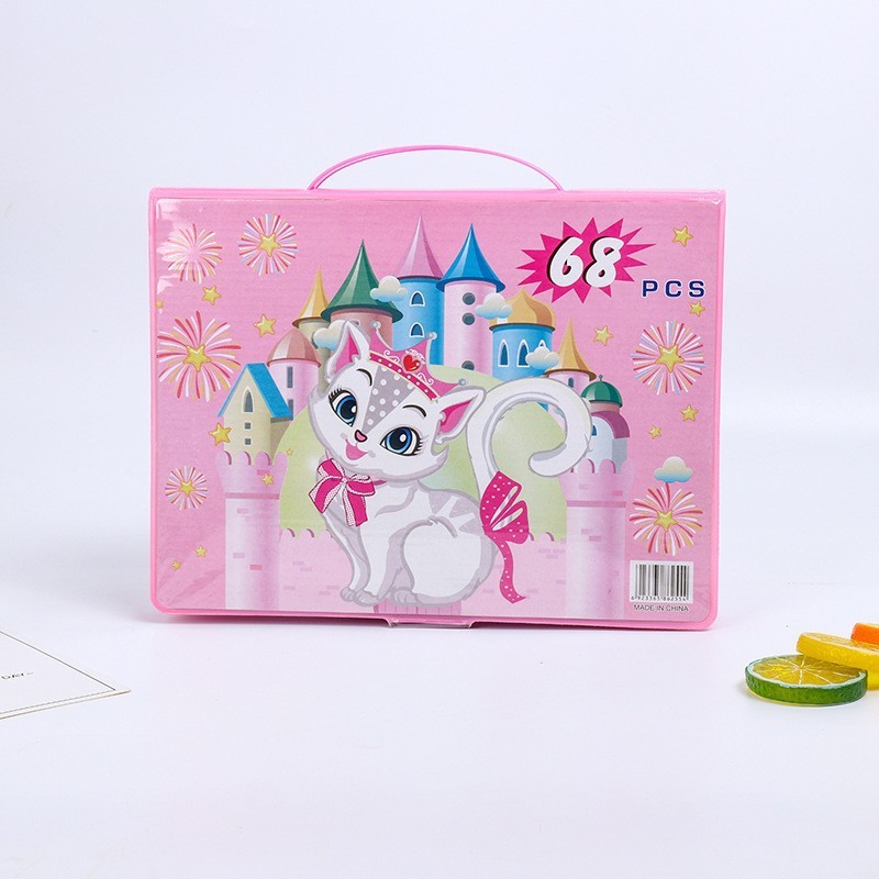 Pinceau-ensemble de 68 pièces-motifs roses assortis